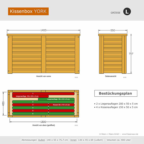 4er Gartenbank Windsor -  Gesamtbreite 240 cm - Sitzbreite 226 cm. Lieferbar in weiß oder in jedem anderen RAL-Farbton.
