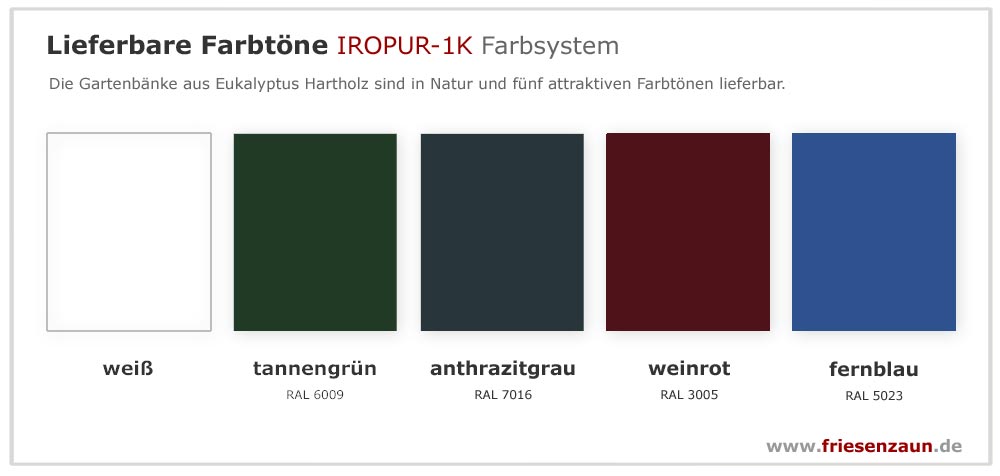 4er Gartenbank Windsor -  Gesamtbreite 240 cm - Sitzbreite 226 cm. Lieferbar in weiß oder in jedem anderen RAL-Farbton.