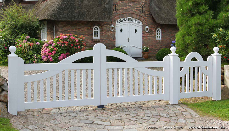 Orignal Sylter Friesentor und Gartenpforte LUXUS - Sylter Holztore aus dauerhaftem Hartholz im beliebtem Friesenstil erfüllen höchste Ansprüche