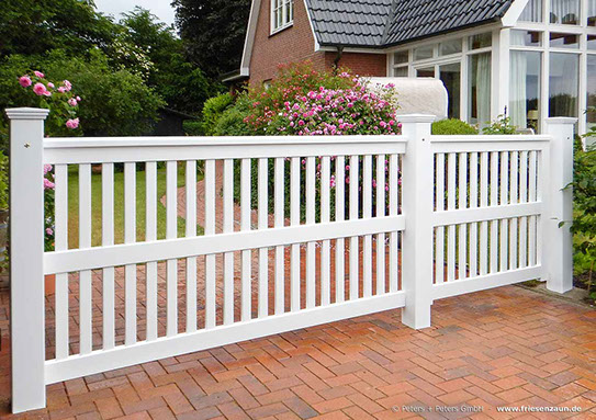 Gartentor OHLAND Höhe 150 cm - Weiße Holztore nach Maß gefertigt.