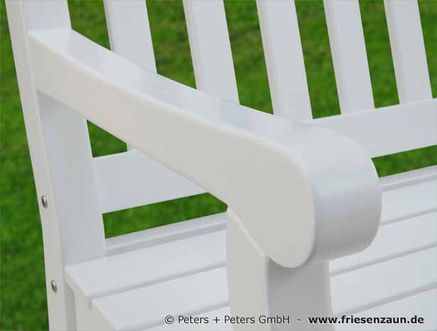 4er Gartenbank Windsor -  Gesamtbreite 240 cm - Sitzbreite 226 cm. Lieferbar in weiß oder in jedem anderen RAL-Farbton.