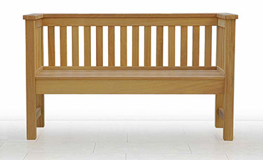 Moderne Gartebank NEWGATE - die minimalistische Holzgartenbank im zeitgemäßem Cubus-Design aus ODUM-IROKO Hartholz