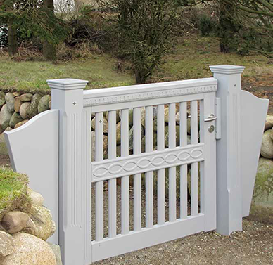 Gartentor BERGSTEDT - Weiße Holztore nach Maß gefertigt - Gartentore in mehr als 200 RAL-Farben.