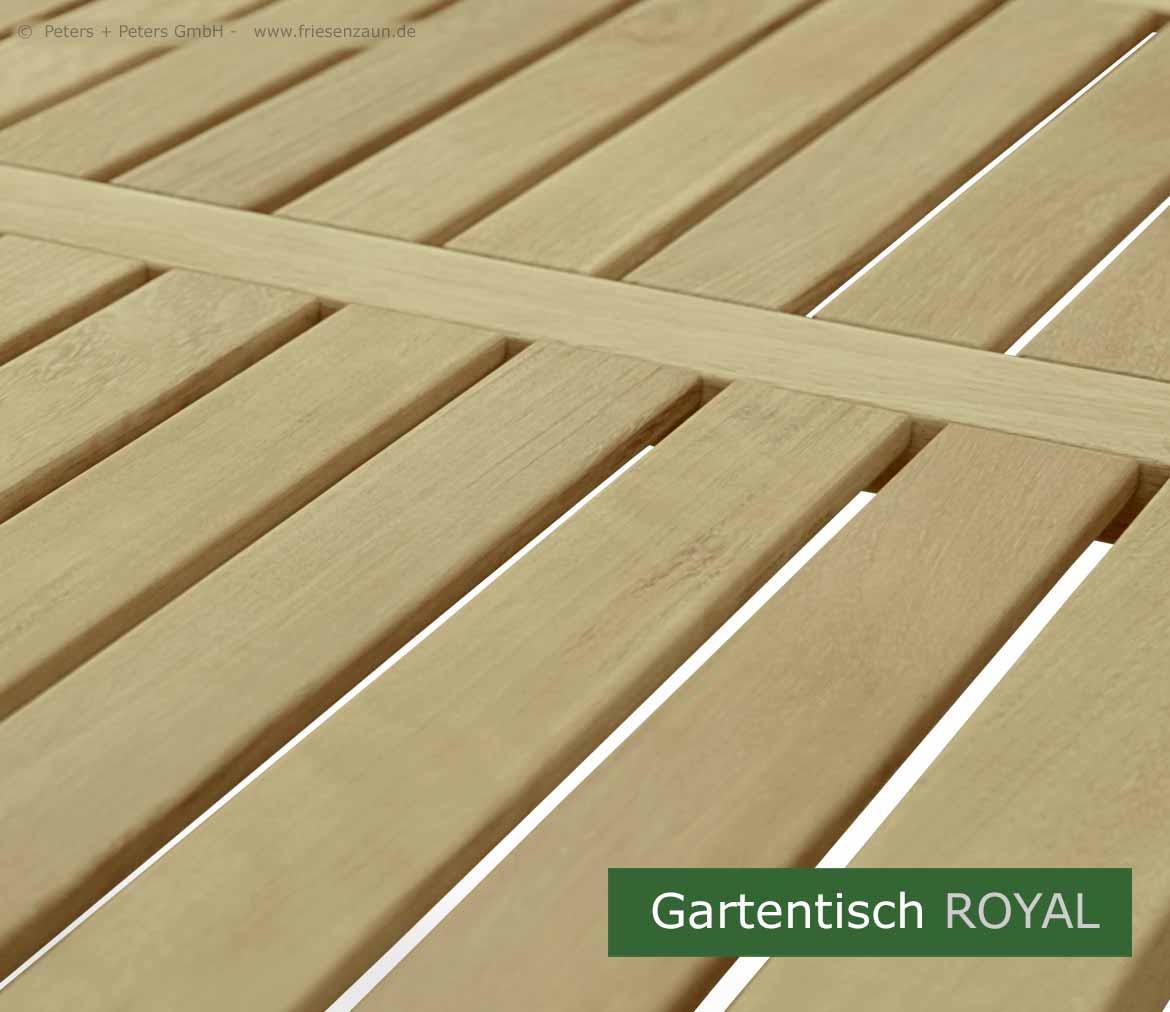 Gartentische aus dauerhaftem ODUM-IROKO Hartholz - Anfertigung nach Maß. Lieferbar in Natur, weiß und mehr als 200 RAL-Farben