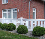 SOriginal Sylter Friesenzaun - Weißer Gartenzaun aus wertvollem ODUM IROKO Hartholz - Anfertigung nach Maß von Peters + Peters.