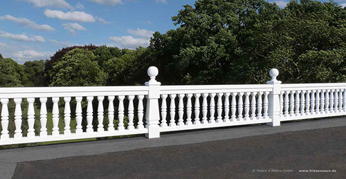 Terrassenzaun - Terrassengeländer weiß lackiert - Premium Tischlerqualität direkt vom Hersteller.