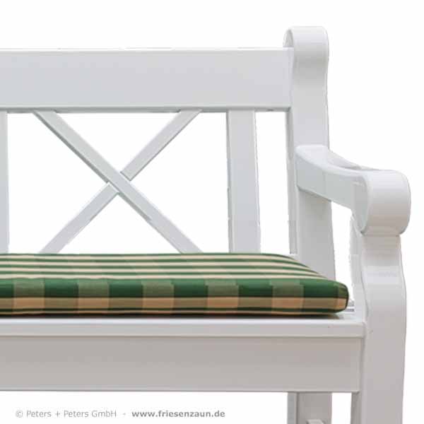 2er Gartenholzbank HAMPTON -  Gesamtbreite 240 cm - Sitzbreite 226 cm. Lieferbar in weiß oder in jedem anderen RAL-Farbton.