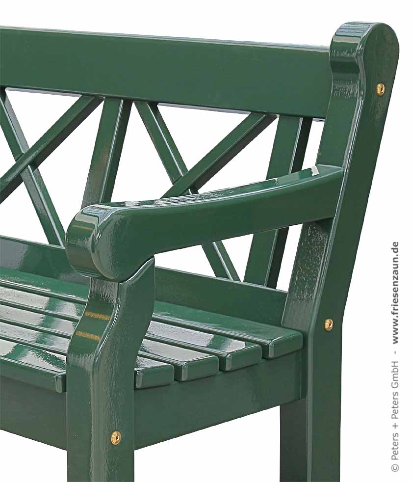 2er Gartenbank HAMPTON - extra massive Holzbank mit Kreuzen - auch als 1er, 3er Gartenbank oder 4er Holzbank lieferbar.