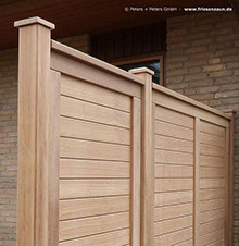 Extra massiver Sichtschutz für Garten, Haus und Terrasse - Massive Sichtschutzwände aus dauerhaftem Hartholz gefertigt