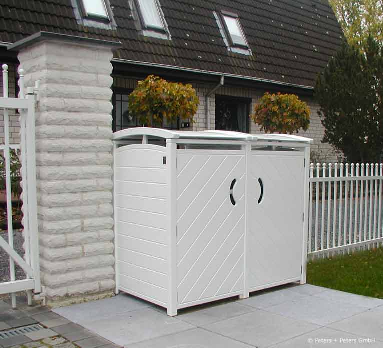 Sylter Mülltonnenverkleidung für 120 Liter oder 240 Liter Mülltonnen.