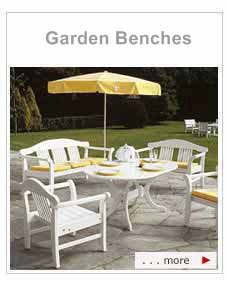 Luxury wooden Garden Benches from Germany - Garden Furniture, painted white or colord with 25 years warranty