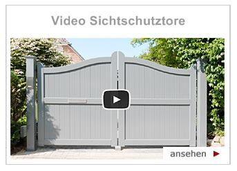 Hohe Gartentore und blickdichte Sichtschutztore Holz - Video über geschlossene Holztore und maßgefertigte Hoftore aus Holz starten.